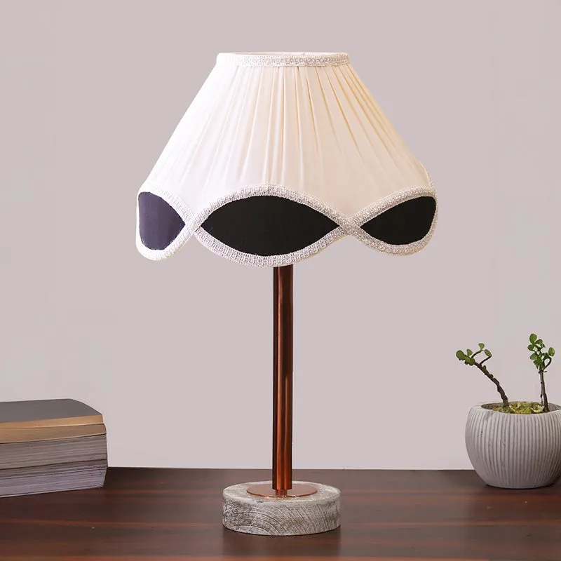 Valenica Rodin Wooden Table Lamp - White,Copper,White media 3