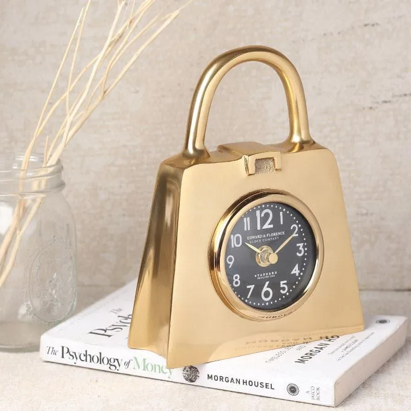 Shopping Show Table Clock - Gold media 1