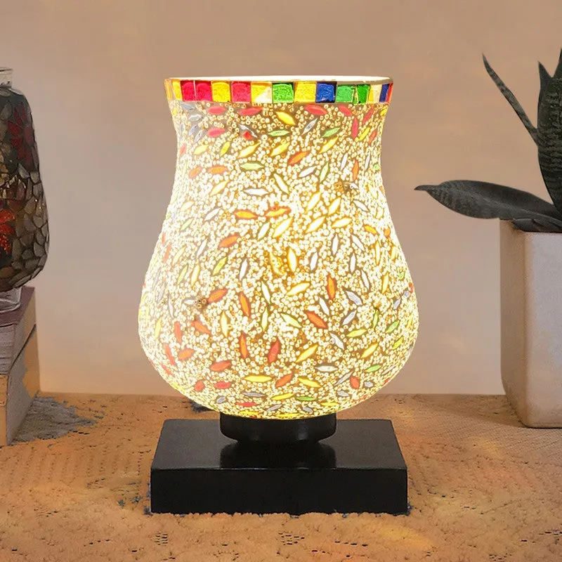 Amberyne Mosaic Glass Table Lamp - Multicolor media 3