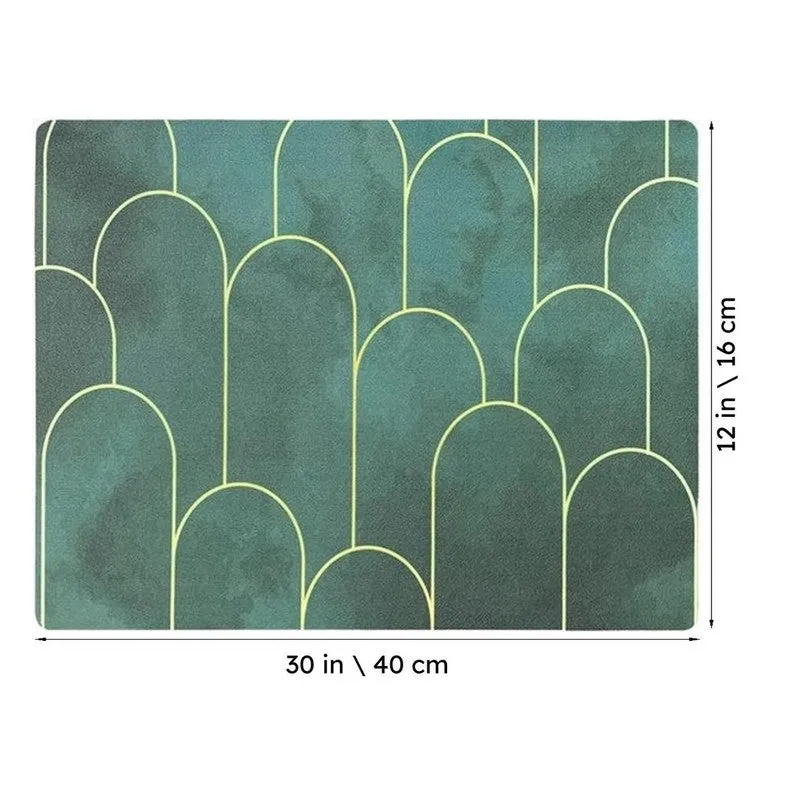 Emerald Green Rectangle Rubber Table Mats - Set Of Four media 6