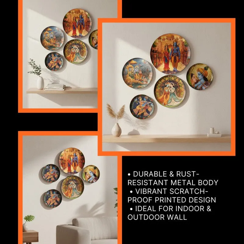 Krishna Whisper Wall Plates - Set of Five media 8