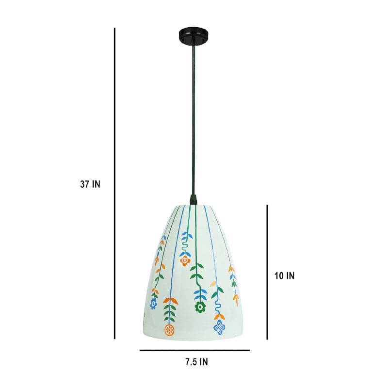 Flora Float Hand Painted Glass Ceiling Lamp media 5