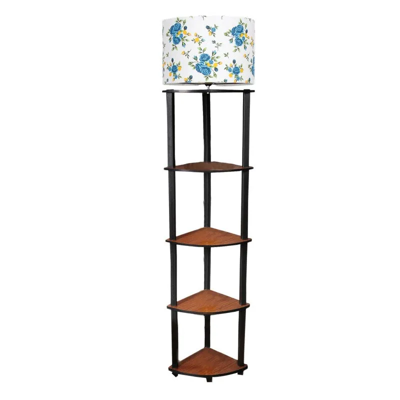 Cylindra Shimmer Floor Lamp (Floral) media 5