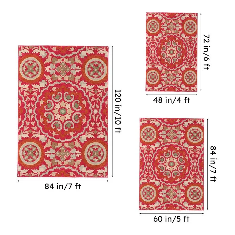 Paladin Hand Tufted Ethnic Wool & Nylon Carpet - Pink media 15