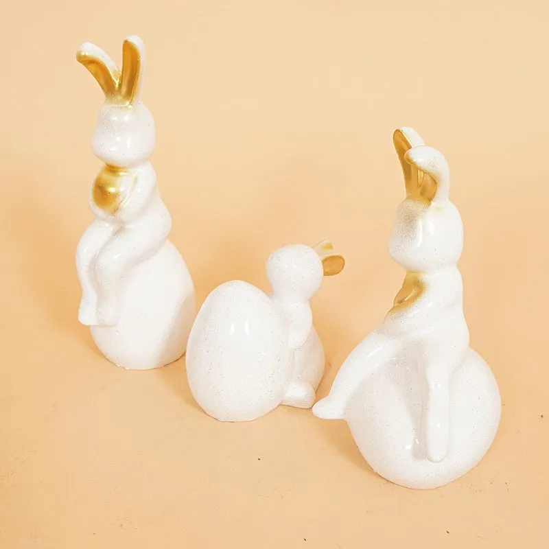 Elegant White Ceramic Swan Showpieces - Set Of Three media 8