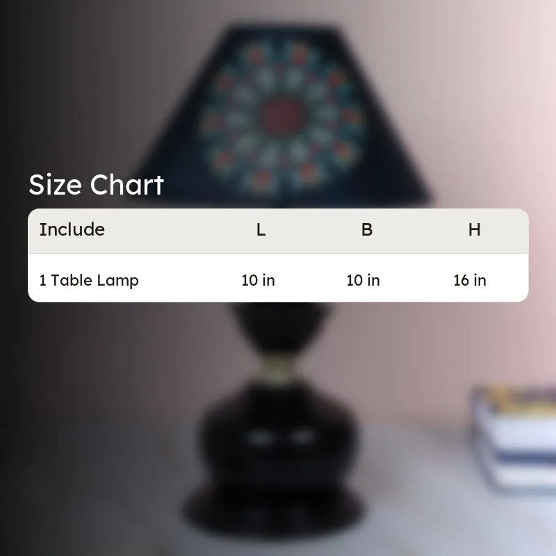 Toile Link Printed Iron Table Lamp - Multicolor media 5