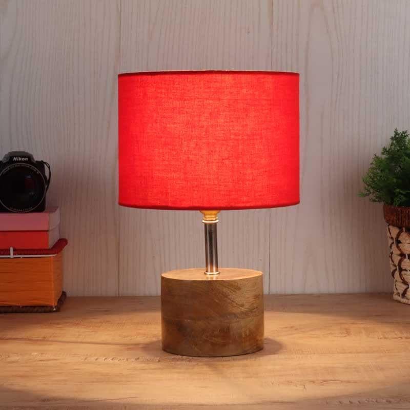 Tezun Fabric Table Lamp - Red,Brown media 3