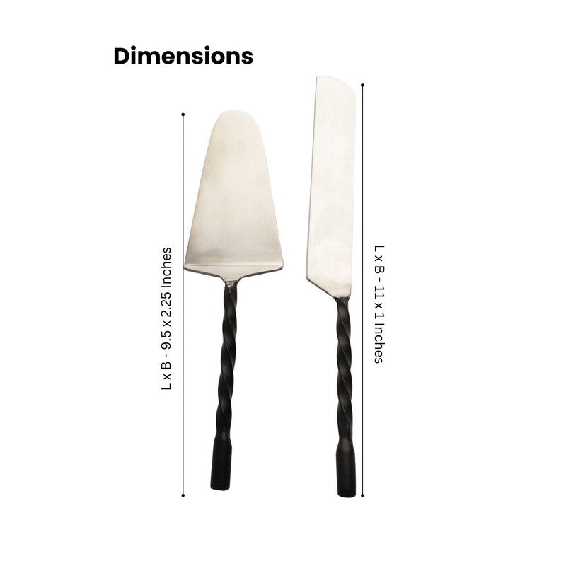 Elegant Stainless Steel Cake Server - Two Piece Set media 6