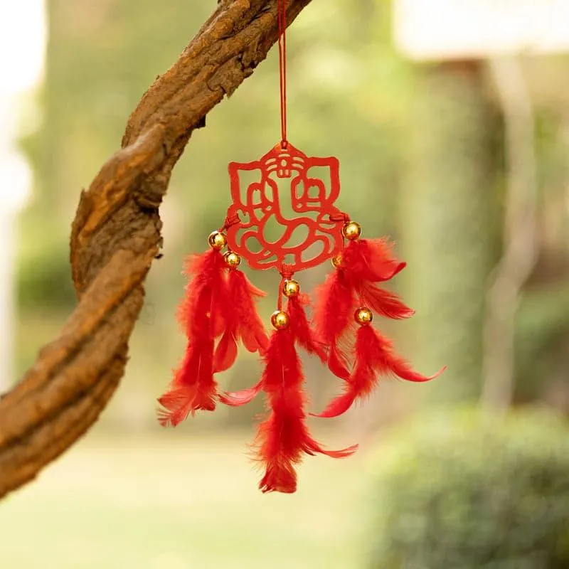 Vinayaka Boon Dreamcatcher - Red media 4