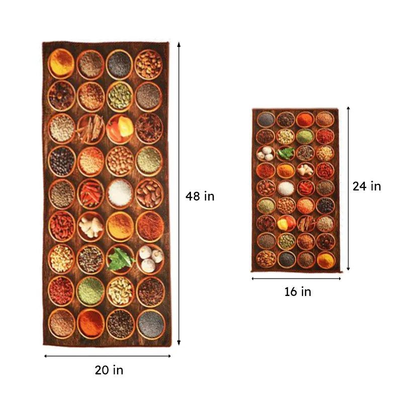 Favour Burst Kitchen Nylon Runner Rug - Set Of Two media 7