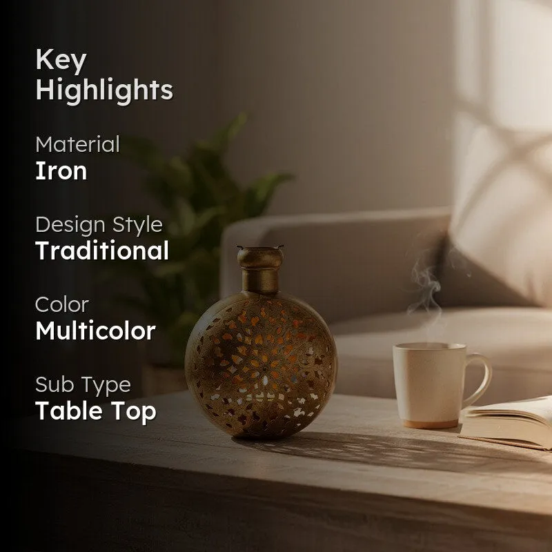 Golden Ember Tea Light Candle Holder media 2