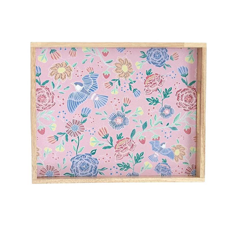 Buds & Blooms Wood Serving Tray media 4