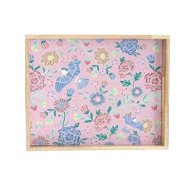 Buds & Blooms Wood Serving Tray media 4