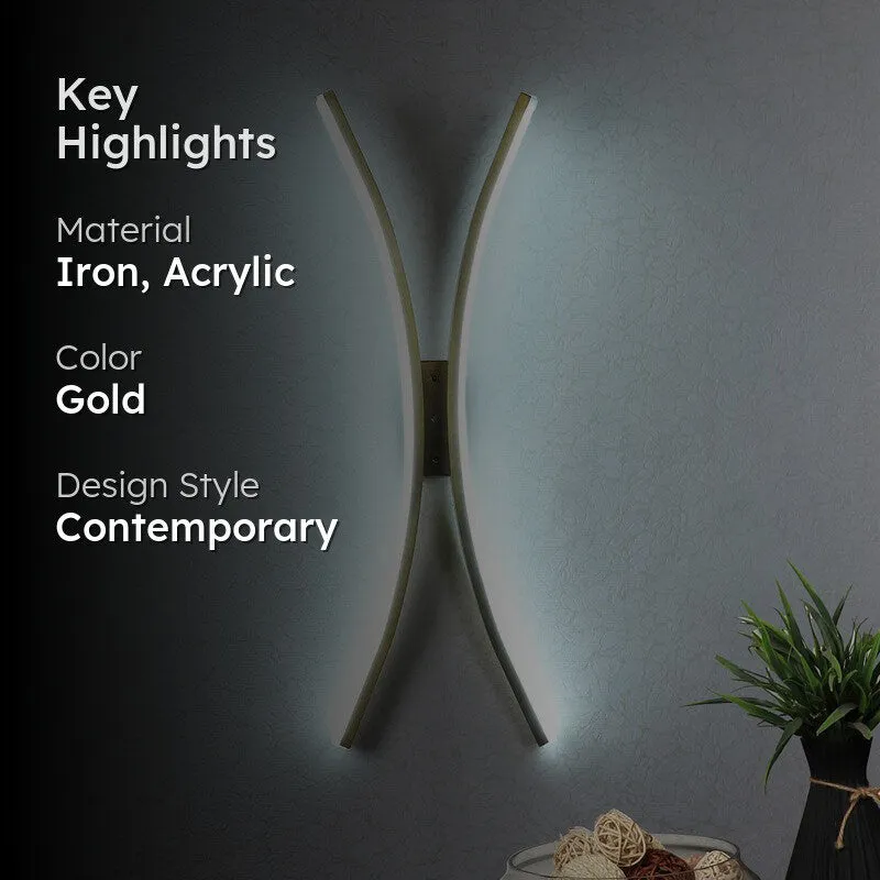 Zerenis Iron & Acrylic Wall Lamp media 2