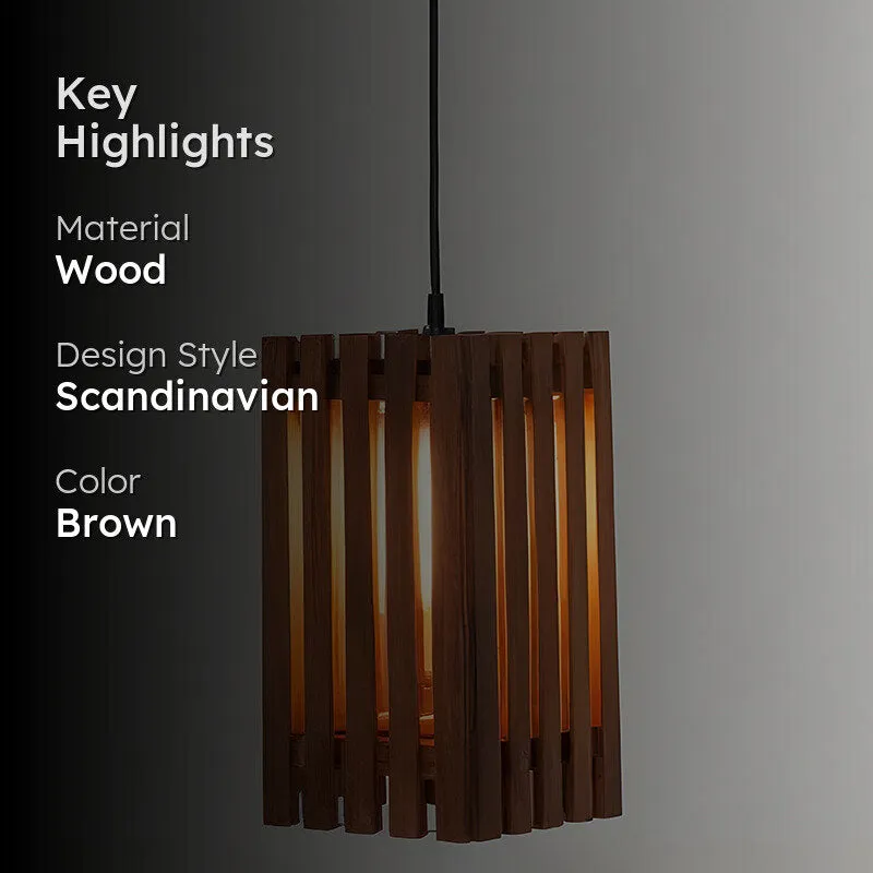 Kamari Single Wooden Ceiling Lamp media 2