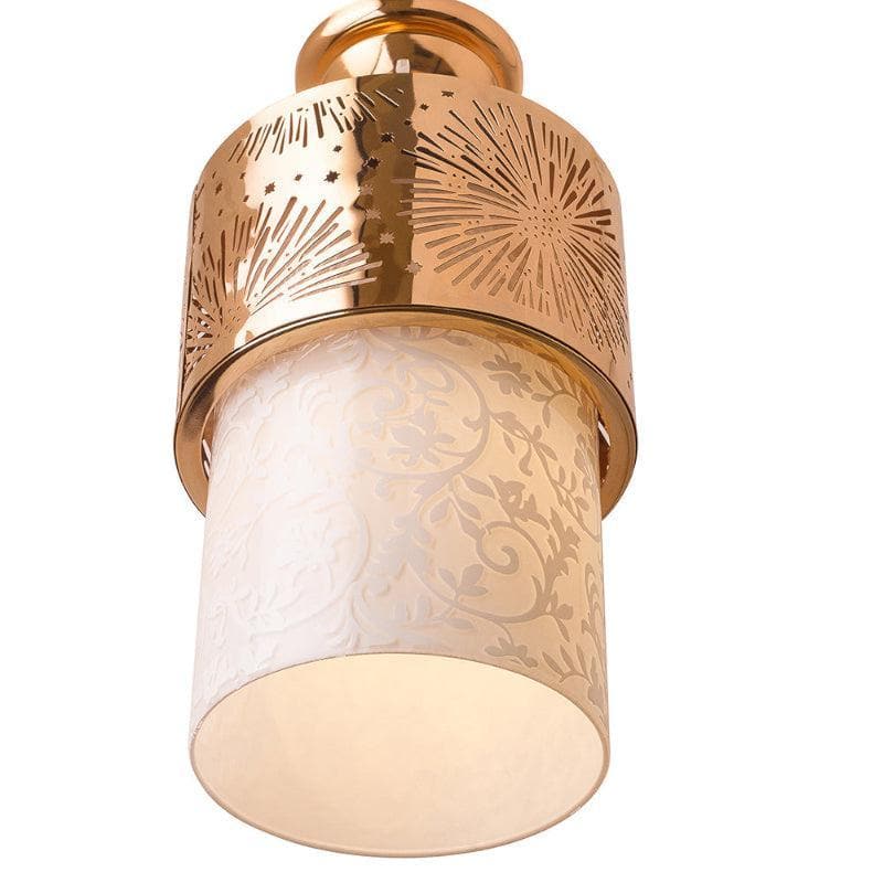 Alaka  Pendant Glass Ceiling Lamp - Gold & White media 5