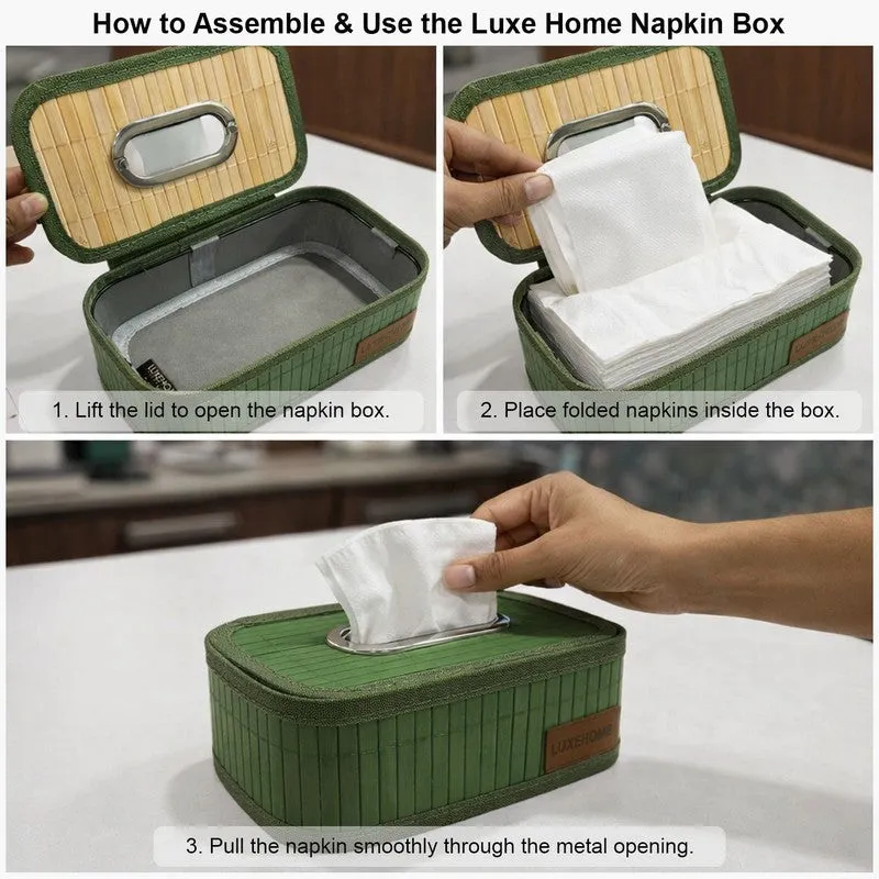 EcoNest Bamboo Tissue Holder - Green media 6