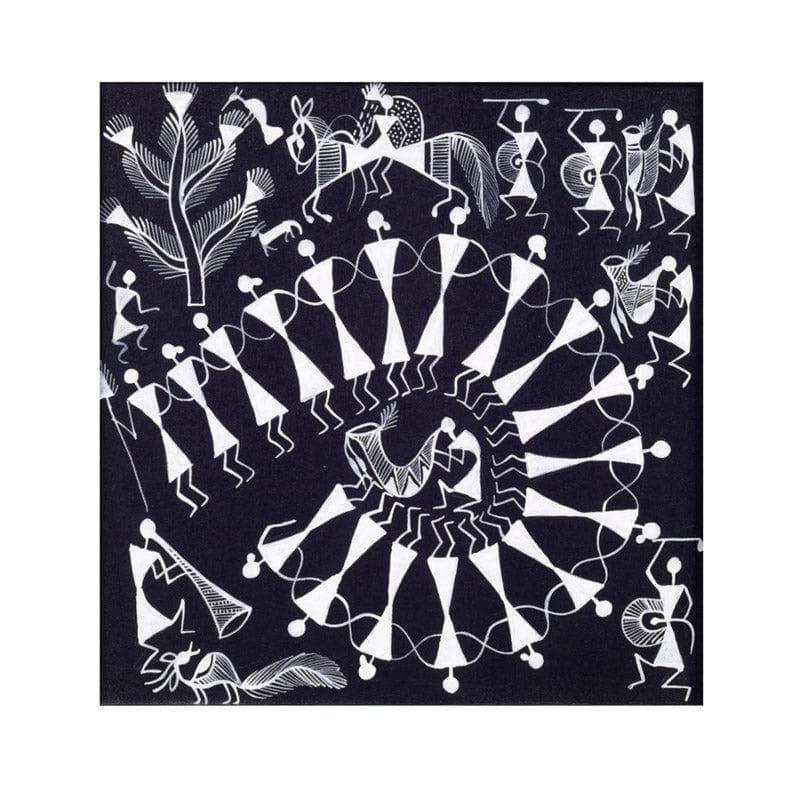 Warli Dance Canvas Wall Art media 4