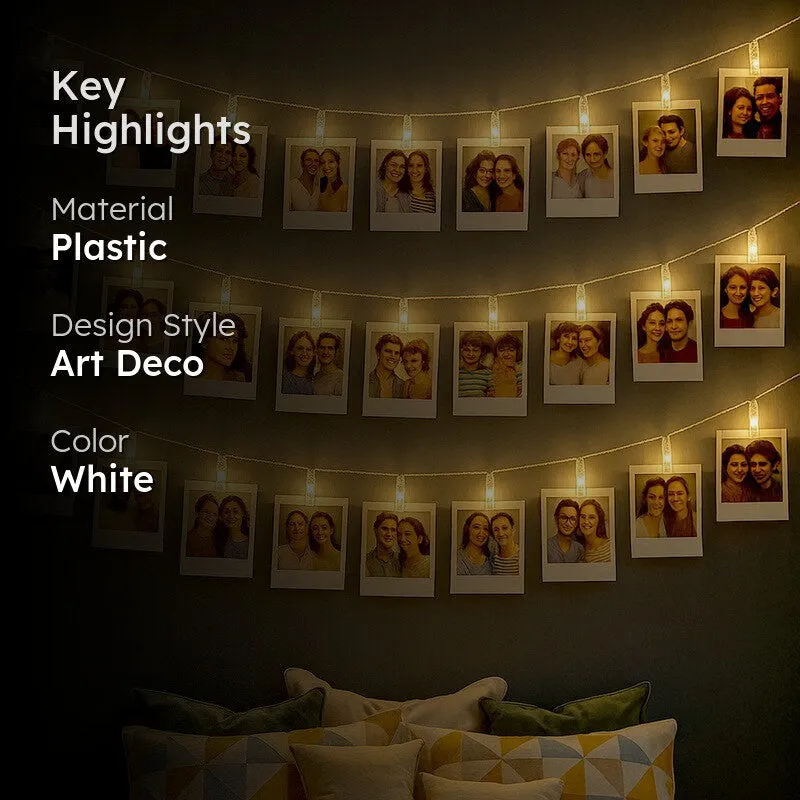 StarryNest Plastic Photo Clip String Lights media 2
