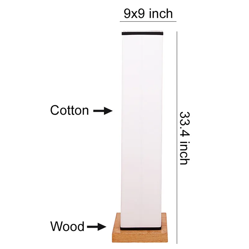 Ruya Wooden Tower Floor Lamp - Black & White media 5