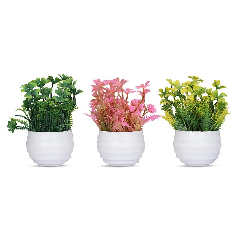 Eloise Artificial Plant With Black Plastic Pot - Set Of Three media 5