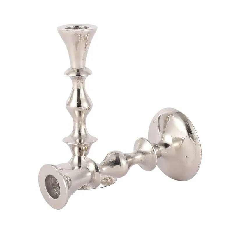 Morgera Candle Holder (Silver) - Set Of Two media 7