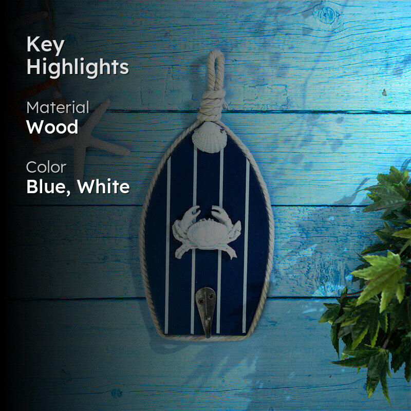 Crab Clasp Wood Wall Hook media 2