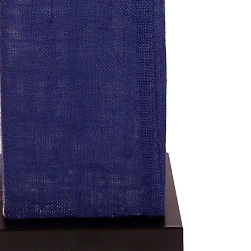 Abita Wooden Tower Floor Lamp With Jute Shade - Blue media 3