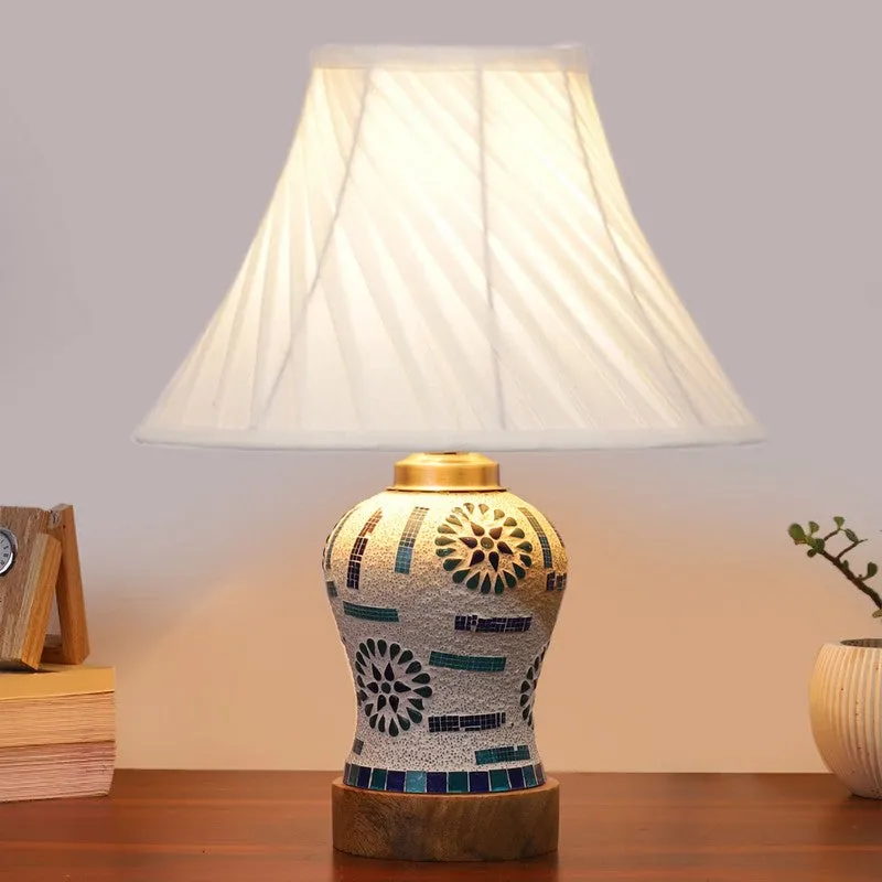 Sonara I Pleated Wooden Table Lamp - Multicolor media 3