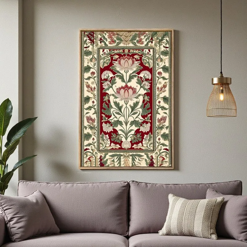 Sundar Bagan Canvas Traditional Wall Art With Frame media 4
