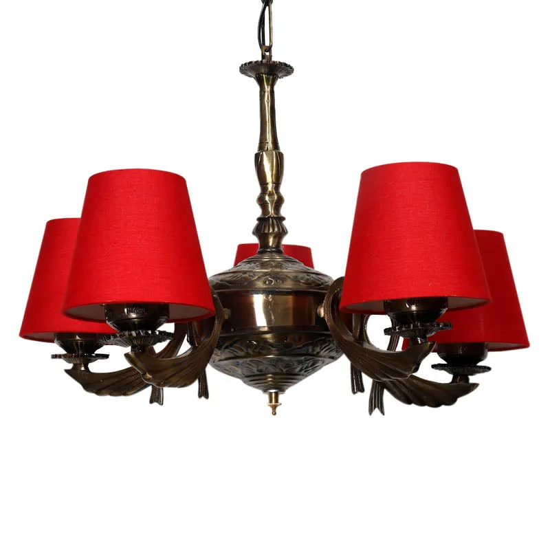 Radiante Conical Golden Antique Ceiling Lamp media 4