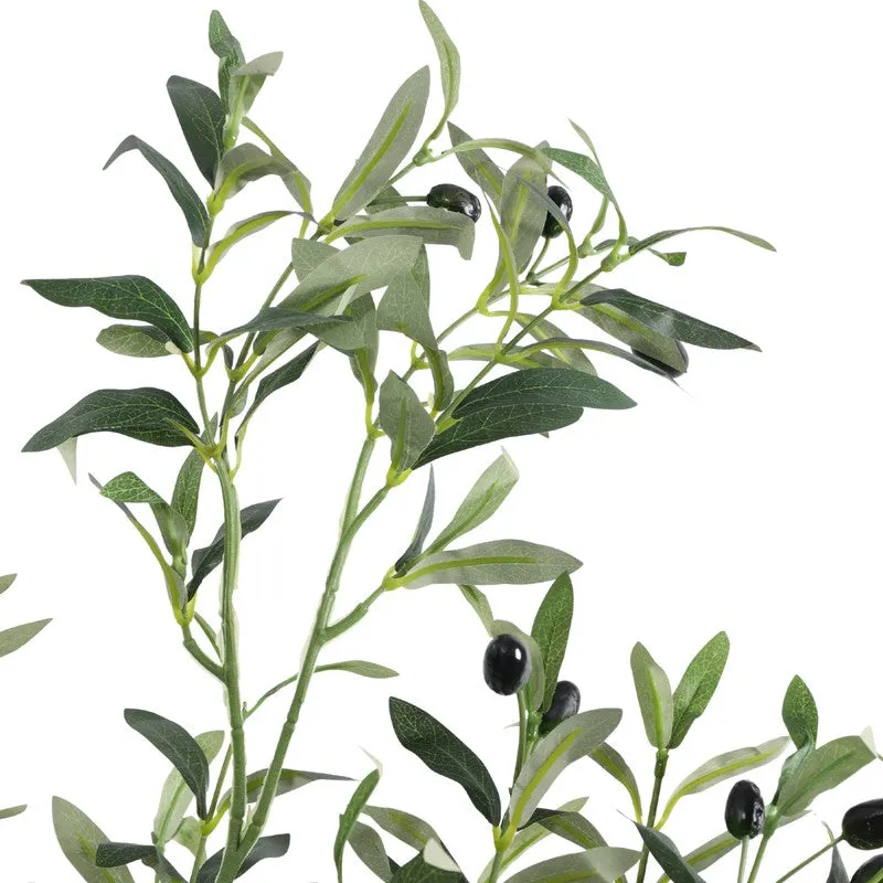 Artificial Olive Plant With Black Plastic Pot - 5 ft media 6