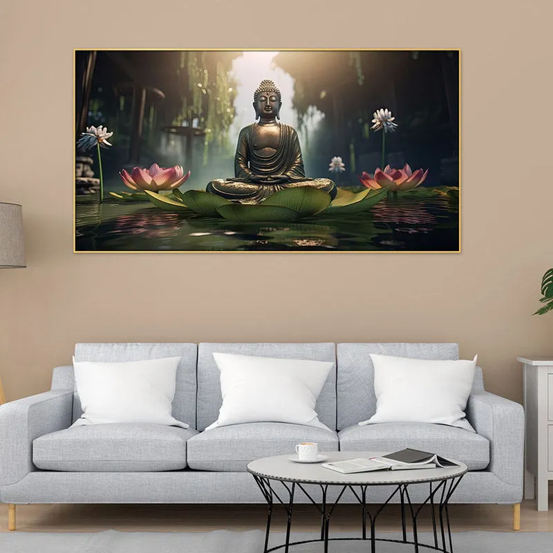 Buddha Serene Palace Wall Painting media 3