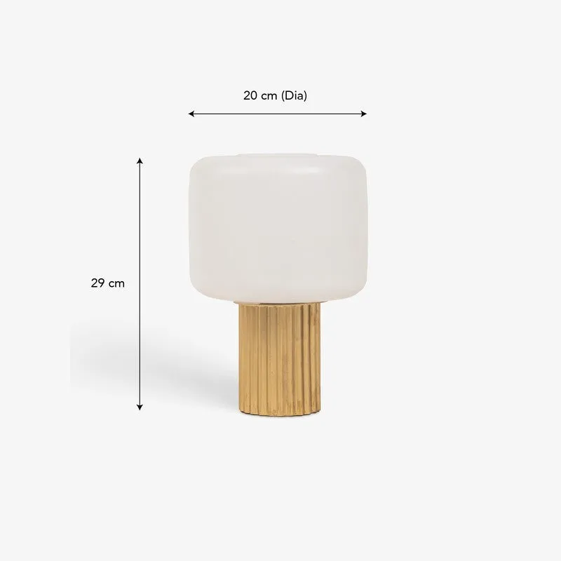 Orange Tree Glided Glass Table Lamp - White,Gold media 10