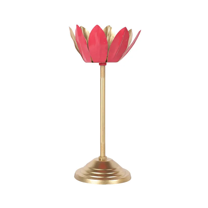 Pink Lotus Candle Holder - Set Of Three media 5