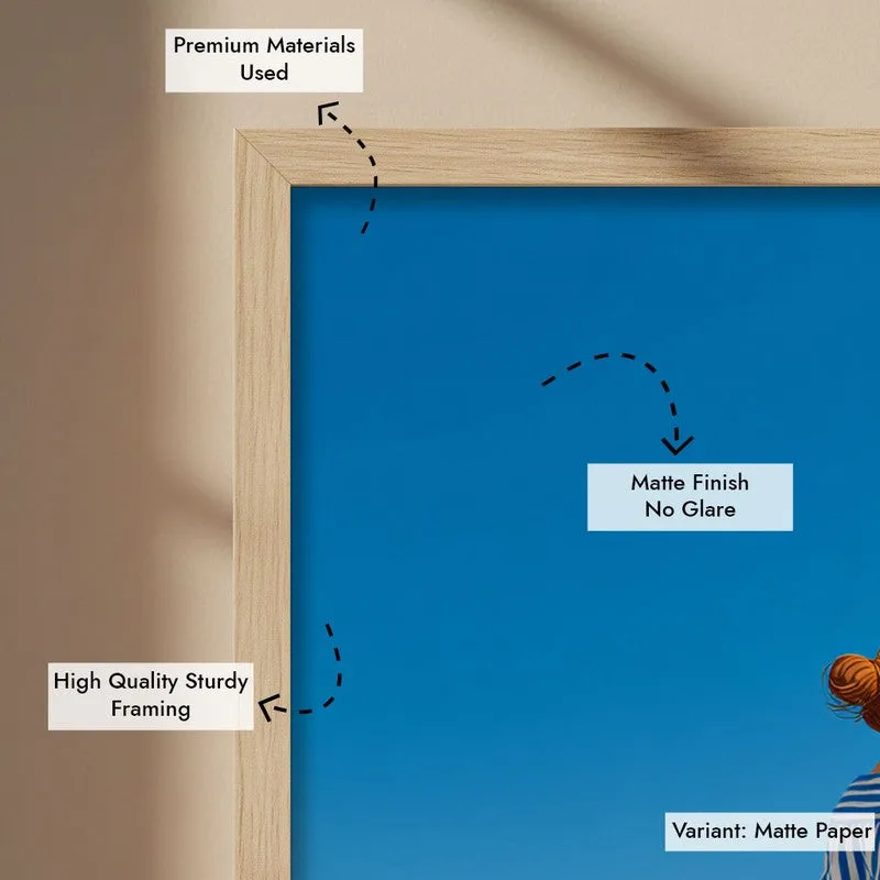 Dreamlike Canvas Wall Painting - Brown Frame media 7