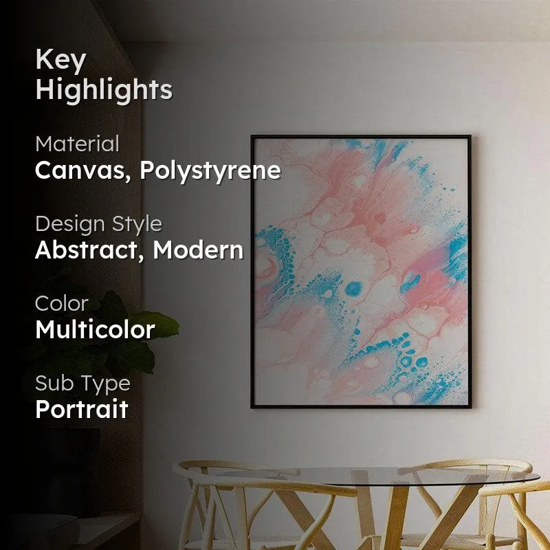 Contemporary Shapes Canvas Wall Painting - Black Frame media 2