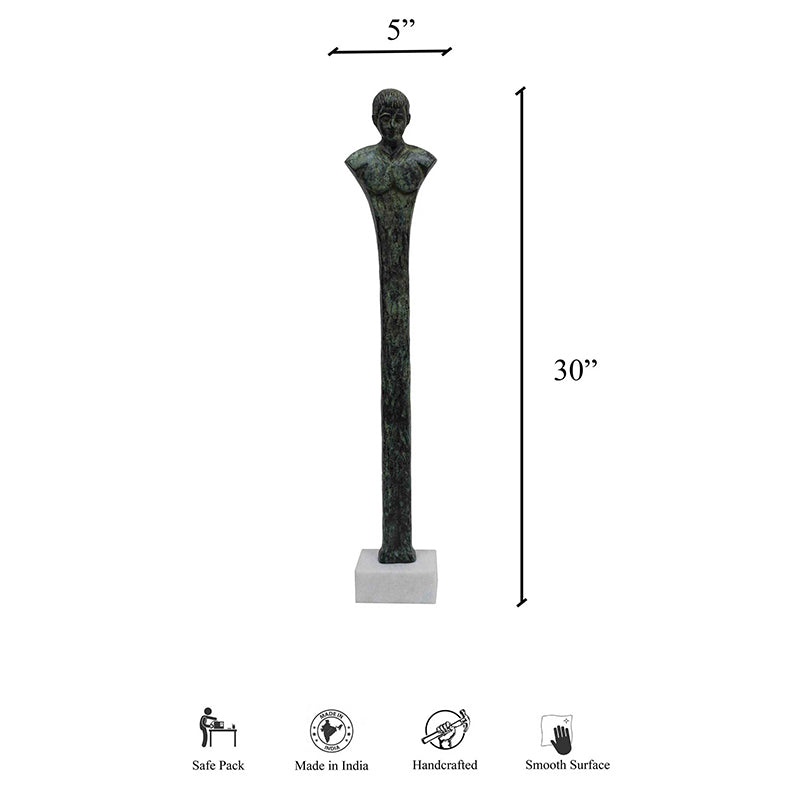 French Sculpt Aluminium Showpiece - Green media 5