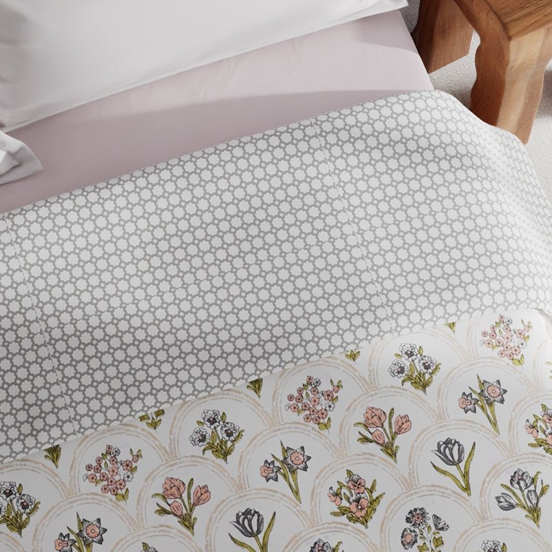 Nesla Floral Reversible Cotton Dohar  - 150 GSM media 3