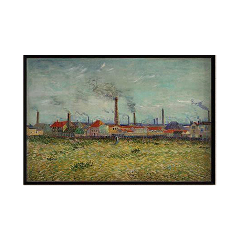 Factories At Clichy By Vincent Van Gogh - Black Frame media 6