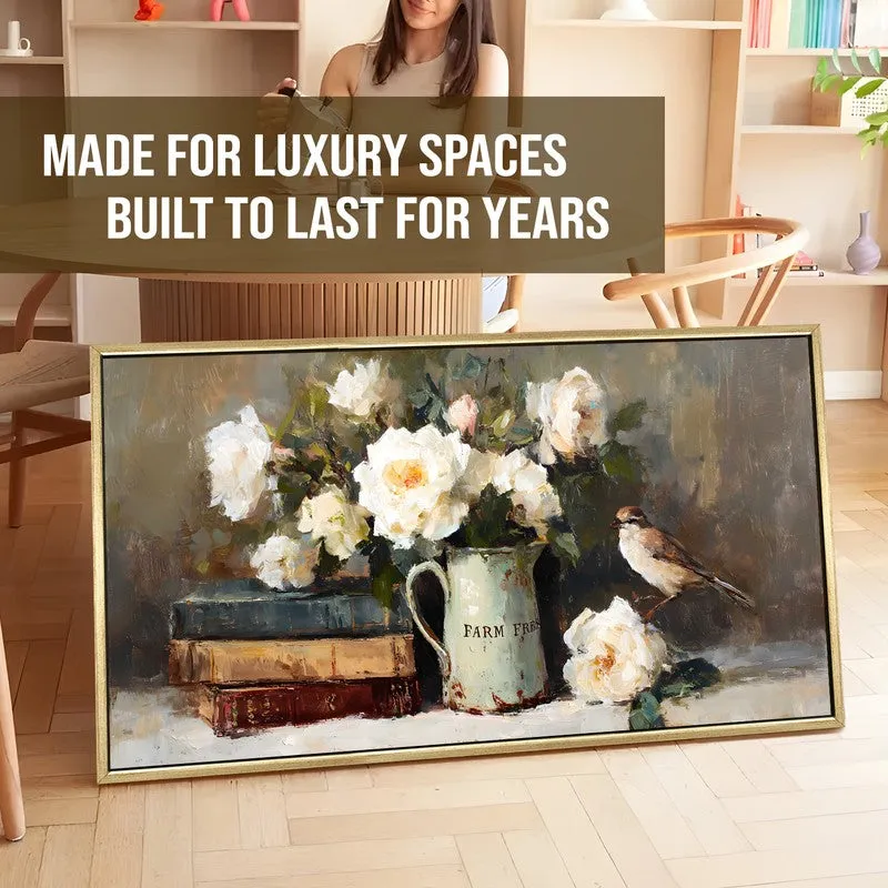 Timeless Bouquet Canvas Wall Painting With Frame media 5