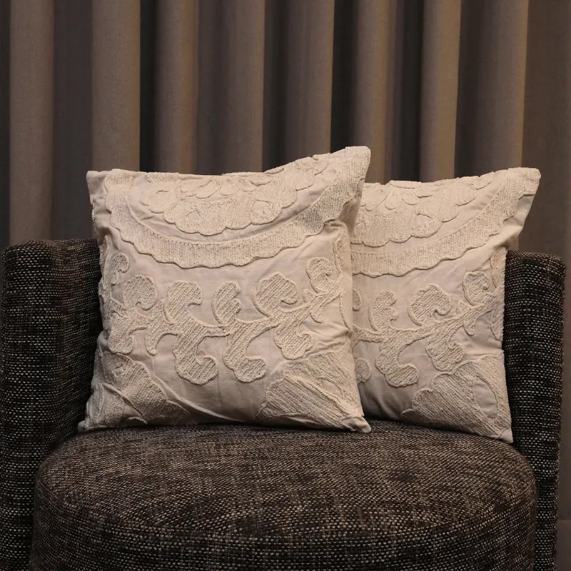 Plush Curves Tufted Cushion Cover (Ivory) - Set Of Two media 5