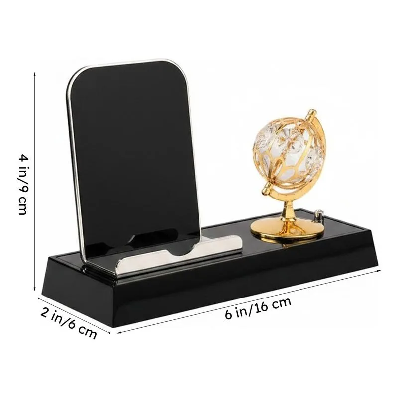 GoldenGlobe 24K Gold Plated Mild Steel Desk Organizer media 7