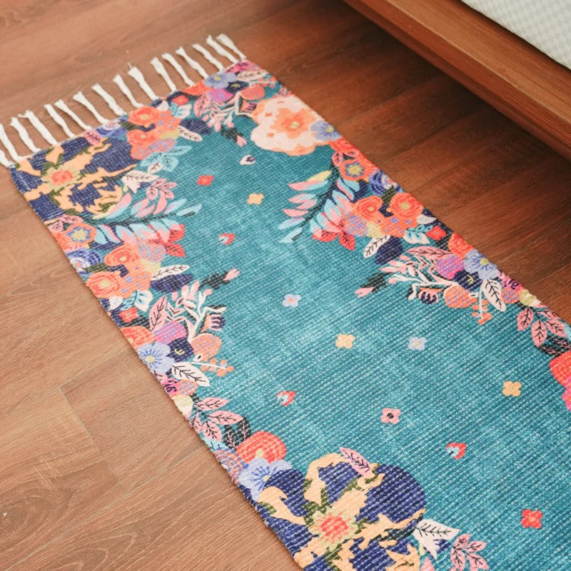 Heritage Floral Cotton Runner Rug media 3