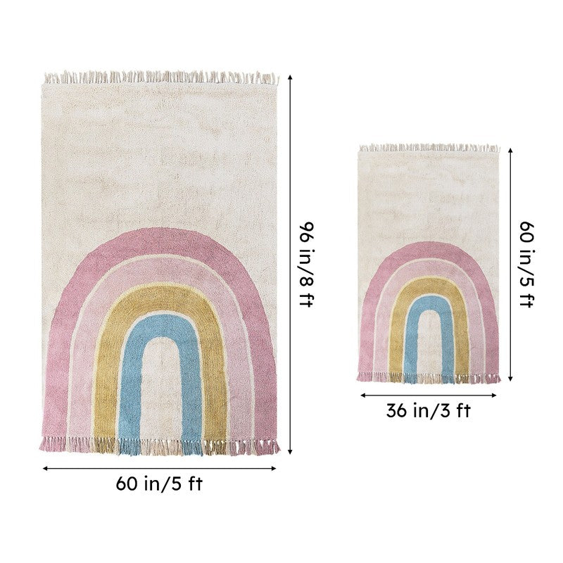 Vibrant Arc Tufted Cotton Area Rug - Multicolor media 7