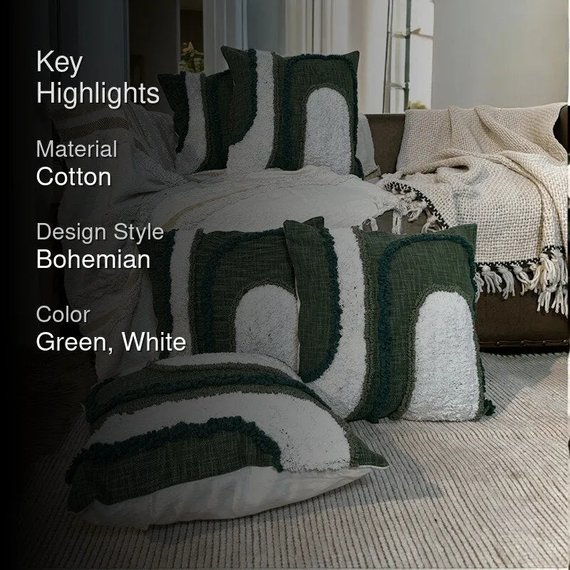 Crest Weft Tufted Cushion Cover Set - Set Of Five media 2