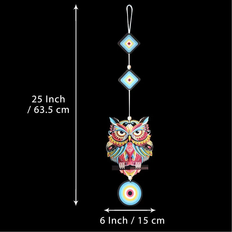 Owl Nazar II Polyester & MDF Wall Hanging media 5