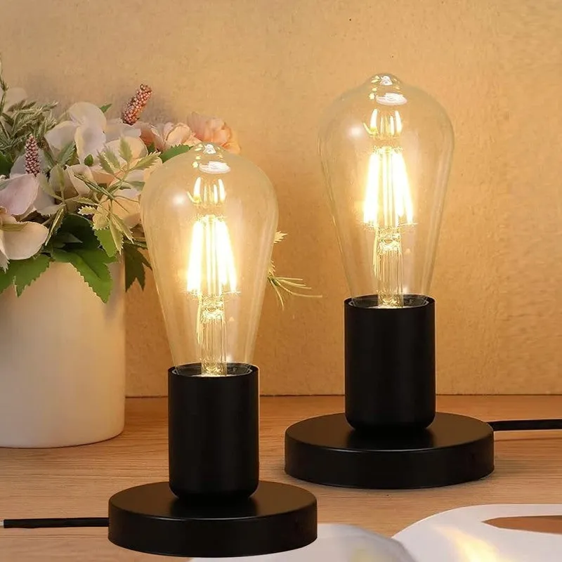 Lumos Bare Metal Table Lamp (Black) - Set of Two media 1