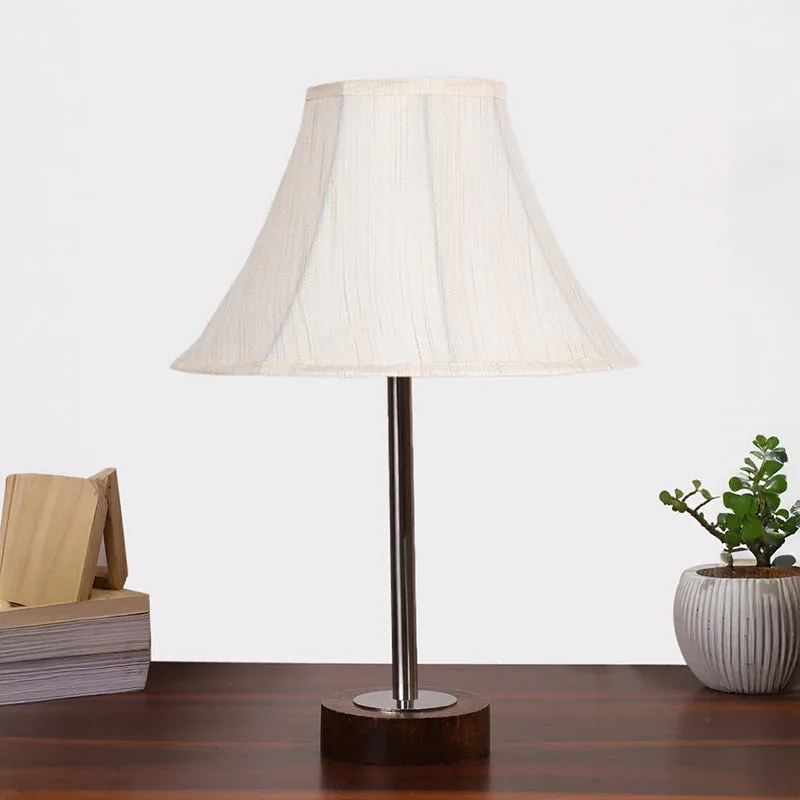 Ceylon Arc Rodin Wooden Table Lamp - OffWhite media 4