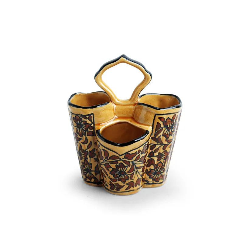 Hastakala Trio Ceramic Cutlery Stand media 3